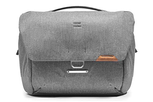Peak Design Everyday Messenger V2 13L, Ash, Weatherproof Camera and Work Bag with Laptop Sleeve, Expandable, MagLatch Closure, FlexFold Dividers, Fits 13' Laptop, Messenger Bag for Men and Women