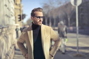 commercial photo shoot with male model