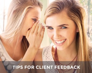 Photography client whispering feedback